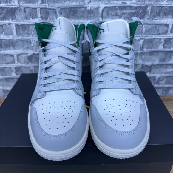 Nike Air Jordan 1 Mid White Pure Platinum Pine Green DQ8426-142 Mens Size11 New main image 2